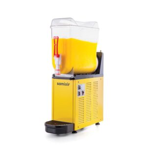 Samixir SLUSH12 Mono Ice Slush Granita ve Soğuk Meyve Suyu Dispenseri, 12 L, Sarı