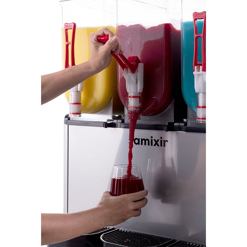 Samixir SLUSH36 Triple Ice Slush Granita Kar Buz Makinesi 12+12+12 L, Inox - Görsel 5
