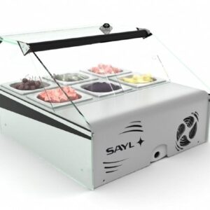 Sayl  Soğuk Teşhir Dolabı GN 1/6-65 8 Küvet Kapasiteli  TOPPING BOX LINE- TBM