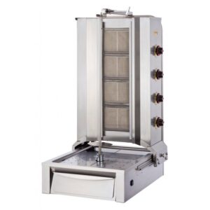Silverinox Alttan Motorlu LPG'li CE Döner Ocağı 4 Radyanlı