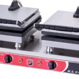 Silverinox Çiçek + Kare Model Waffle Makinesi Çiftli