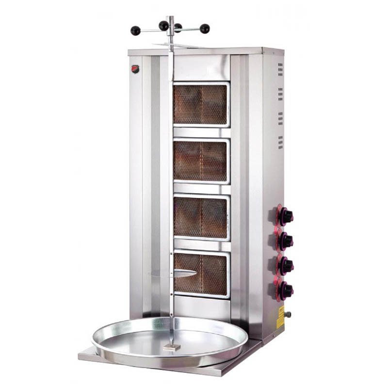 Silverinox Doğalgazlı CE Döner Ocağı 4 Radyanlı