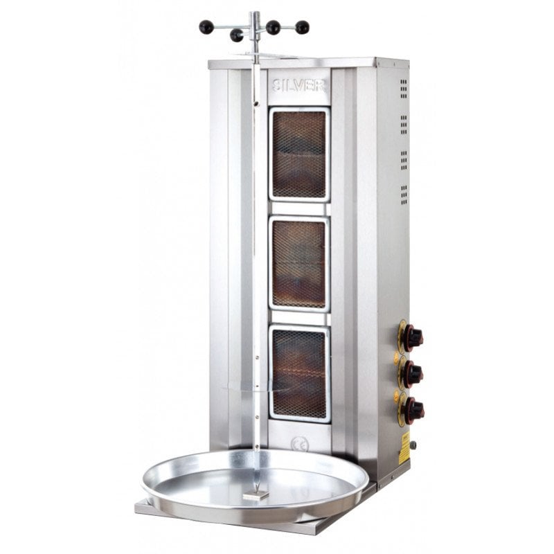 Silverinox Doğalgazlı CE Döner Ocağı 3 Radyanlı