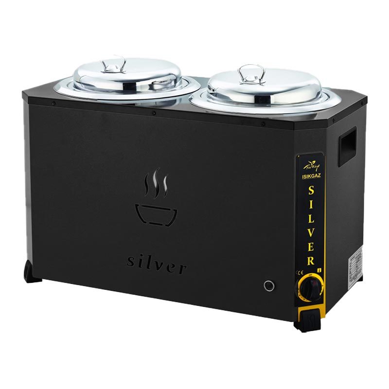 Silverinox Jumbo Çorba Kazanı Siyah 9+9 L