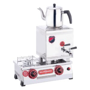 Silverinox LPG'li CE Çift Tab. Kaynaklı 1 Demlik Çayocağı 15'lik