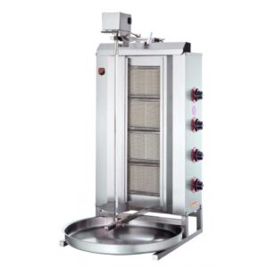 Silverinox Üstten Motorlu Doğalgazlı CE Döner Ocağı 4 Radyanlı
