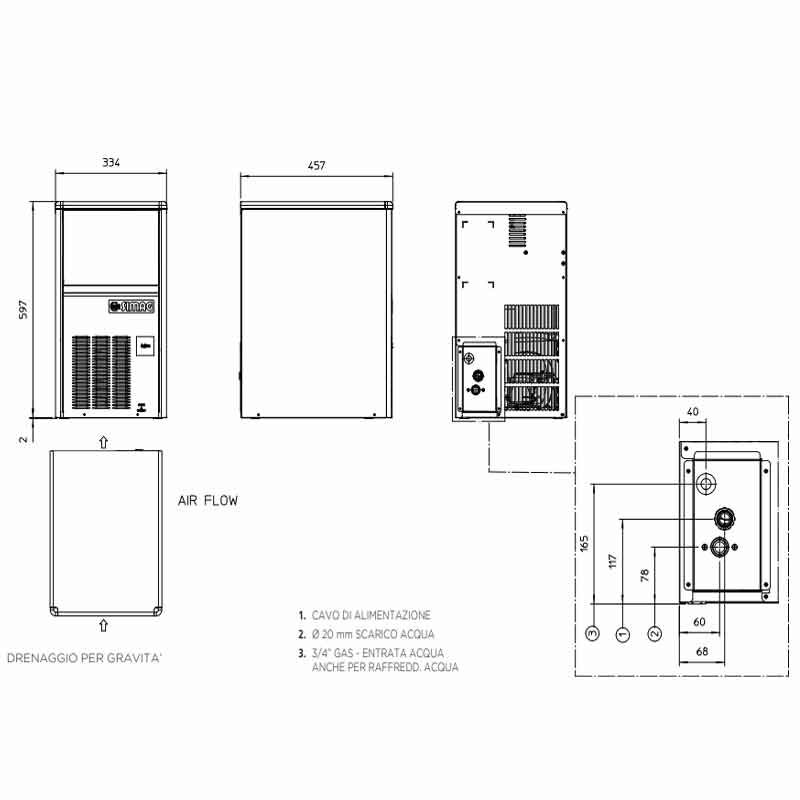 Simag SDE24 Küp Buz Makinesi, 24 kg/gün,6644 - Görsel 2