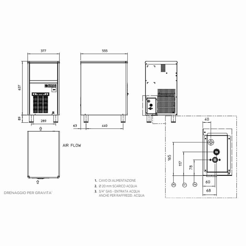 Simag SDE40 Küp Buz Makinesi 38kg/Gün - Görsel 2