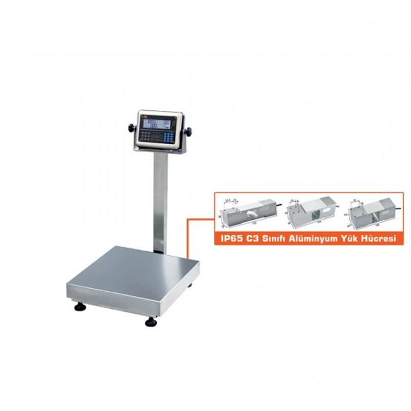 Tem Paslanmaz Baskül LC SS, 70 x 80 cm 500 Kg, Onaylı - Görsel 2