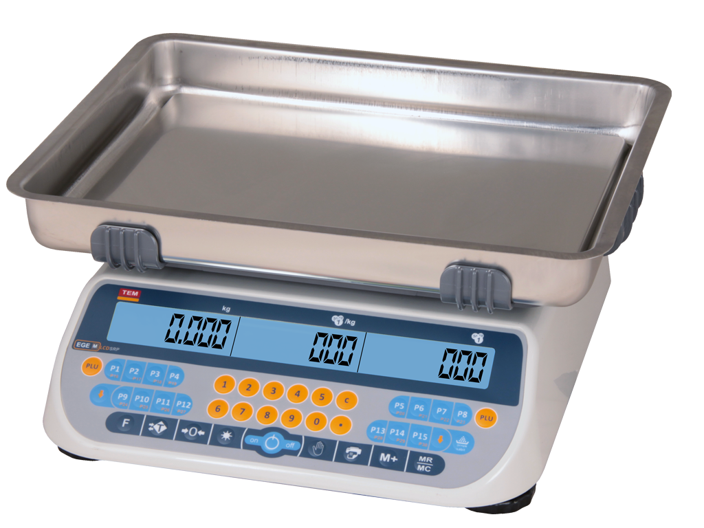 Tem SRP Fiyat Hesaplamalı Çukur Kefeli ( 27x34) Tartım Terazisi 30 kg