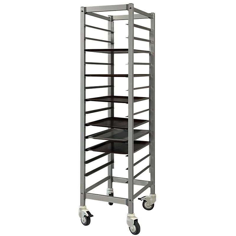 Tribeca TC-3753-11 Tekli Tepsi Taşıma Arabası 11 Raflı 37x53 Tepsi Kapasiteli Alüminyum