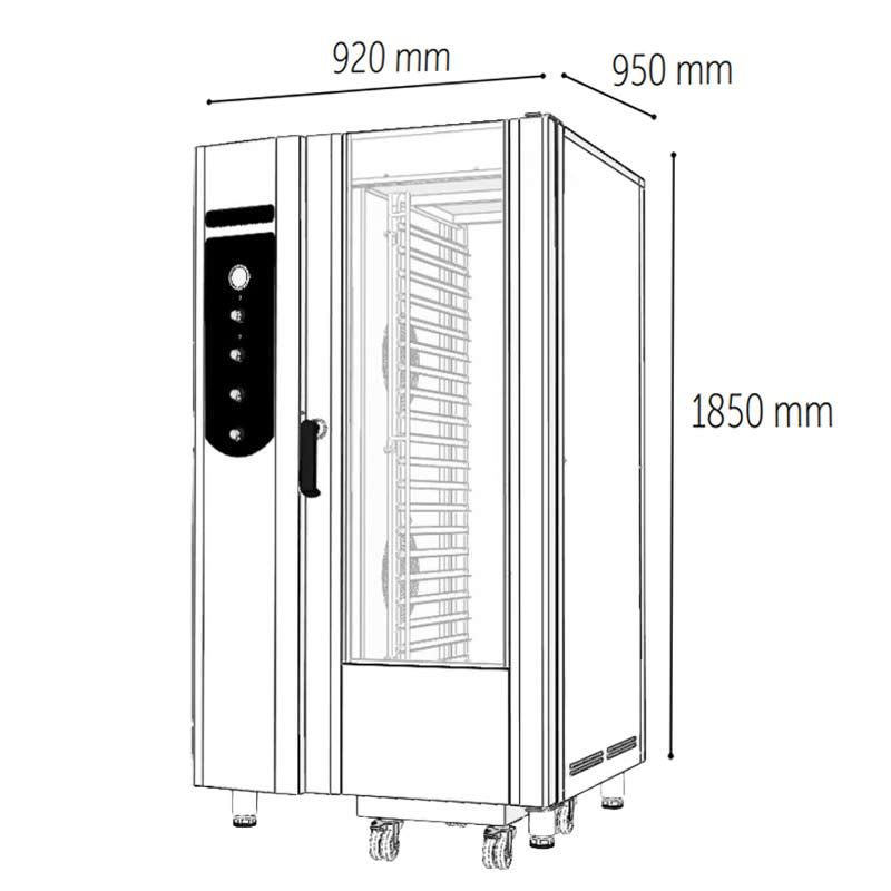 Venarro DGF-DK20 Konveksiyonlu Fırın Manuel, Gazlı, 20 GN - 1/1 Tepsi Kapasiteli, Dik Tip - Görsel 2