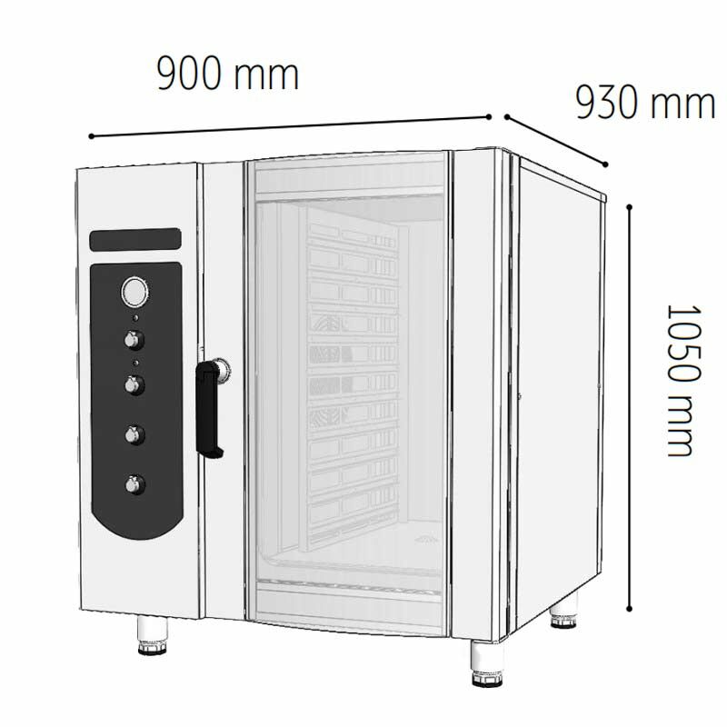 Venarro DGF-K10 Konveksiyonlu Fırın Manuel, Gazlı, 10 GN- 1/1 Tepsi Kapasiteli - Görsel 2