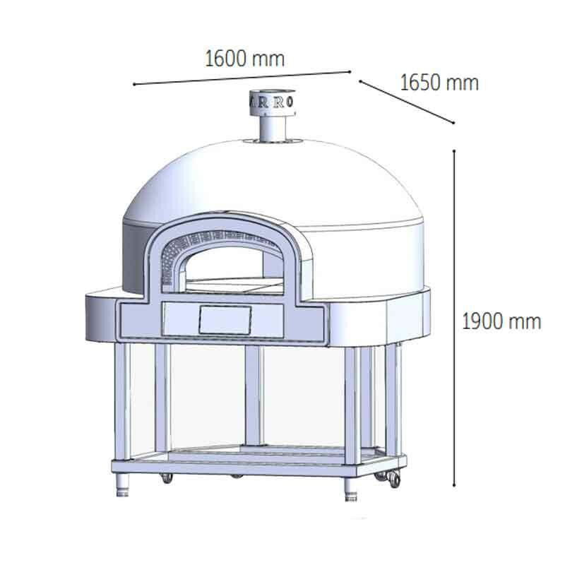 Venarro DYK-03 Katlanabilir Döner Tabanlı Elektrikli Pizza Fırını, Ø 300 mm 6 Pizza - Görsel 2