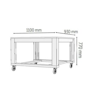 Venarro DYK-1610A Konveyörlü Pizza Fırını Alt Standı