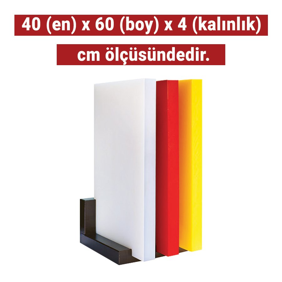 Yelkar Plastik Polietilen Doğrama Levhası 60x40x4 cm (Yeşil) - Görsel 2