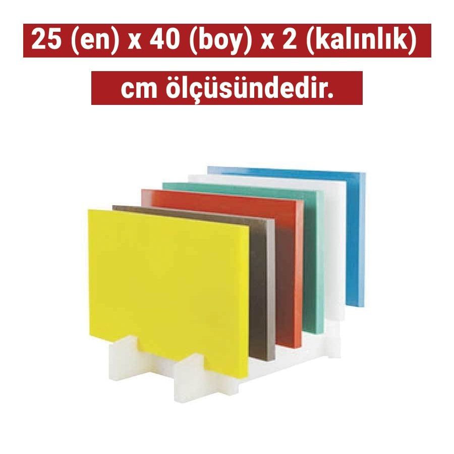 Yelkar Plastik Polietilen Doğrama Levhası 40x25x2 Cm (Yeşil) - Görsel 2
