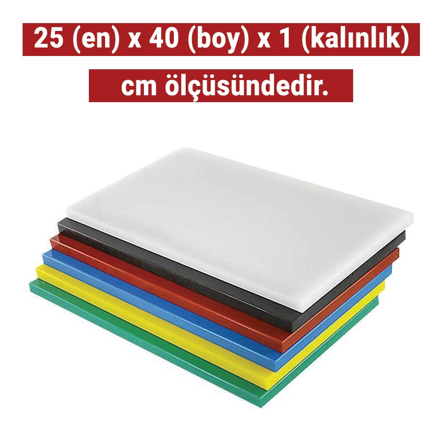 Yelkar Plastik Polietilen Doğrama Levhası 40x25x1 (Sarı) - Görsel 2
