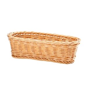 Zicco JQ-2003 Plastik Oval Ekmek Sepeti 23x10x6.5 cm Açık Renk