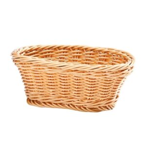 Zicco JQ-4005 Plastik Mini Oval Ekmek Sepeti 8x12x7 cm Açık Renk