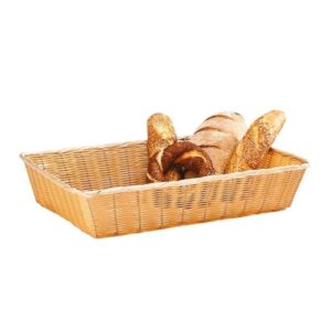 Zicco JQ 8003-I Dikdörtgen Plastik Ekmek Sepeti 51x36x10 cm Açık Renk