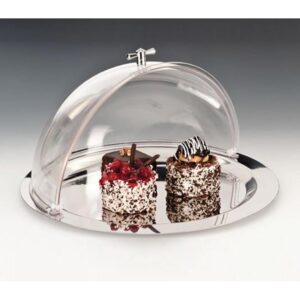 Zicco ZCP-184 Çelik Altlı Kapaklı Polikarbon Fanus 43 cm