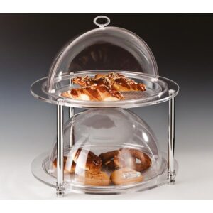 Zicco ZCP-185 Rolltop Kapaklı Polikarbon Teşhir Standı 2 Katlı 49.5x h:54 cm