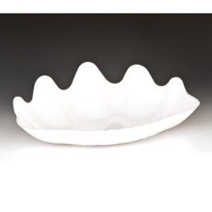 Zicco ZCP-300 Polikarbon İstiridye Teşhir Tabağı 38x27x5 cm Beyaz