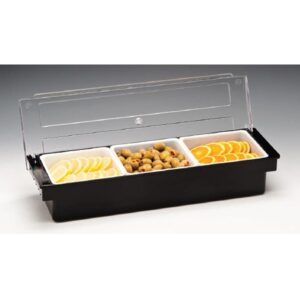 Zicco ZCP-303 Kapaklı Polikarbon Bar Konteyner 3'lü 50x16x9.5 cm Siyah