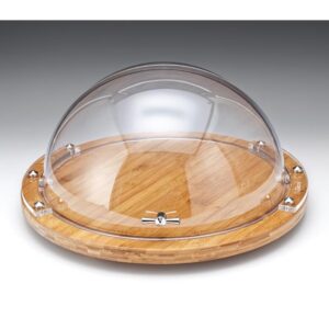 Zicco ZCP-530 Ahşap Altlı Rolltop Kapaklı Polikarbon Fanus 46 cm