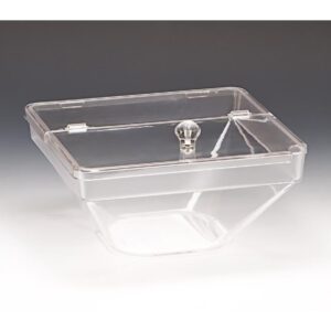 Zicco ZCP-611 Polikarbon Kapaklı Teşhir Kasesi 22x22x11 cm Şeffaf