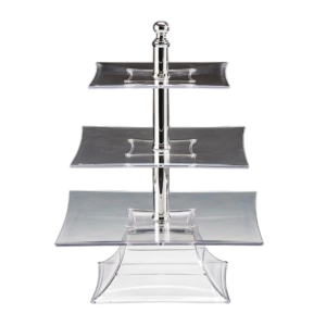 Zicco ZCP-632 Polikarbon Teşhir Standı 3 Katlı 39 cm Şeffaf