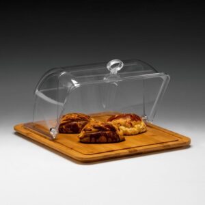 Zicco ZCP-816 Polikarbonat Rolltop Kapaklı Muhafaza Kabı Bambu Altlı 31x37x19 cm