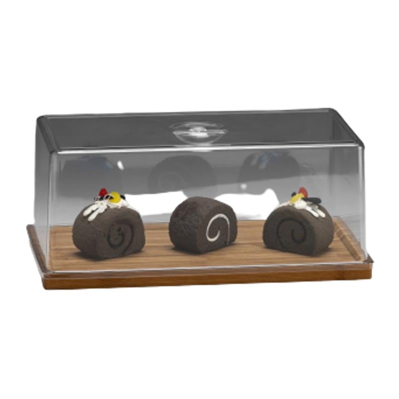 Zicco ZCP-852 Polikarbon Kapaklı Bambu Fanus 18x35x15 cm